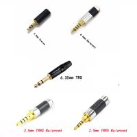 TOP-HiFi DIY 2.5/3.5/4.4mm Balanced Male to 2 RCA Male Audio Adapter Cable 7N OCC Silver Plated 6.35mm TRS to RCA