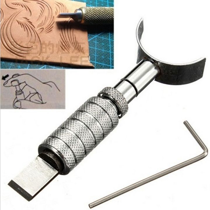 1pc Stainless Steel Leather Carving Tools Swivel Knife Adjustable DIY