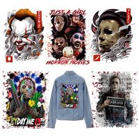 ☏ Cool Art Heat Transfer Horror Movie Iron On Patches For Clothing DIY Thermo Stickers Parches For Coat Parches Badge Accessories