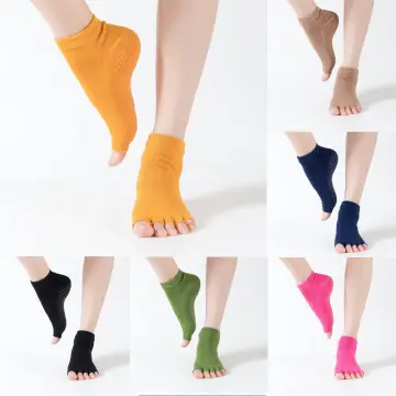 Toeless Non Slip Grip Women Socks for Yoga Barre Pilates Fitness