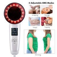 ZZOOI 6in1 Ultrasonic Cavitation Machine Body Slimming Beauty EMS Face Massage for Cellulite High Frequency Red Light Therapy Skincare