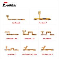 เปิดปิดสวิทช์ปิดเสียงควบคุมปุ่มปรับระดับเสียง FLEX CABLE สำหรับ Huawei Nova 8 7i 7 Pro SE 5T Lite 3 Plus เปลี่ยนชิ้นส่วน-hdfssaa