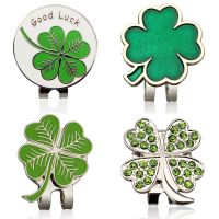 Golf ball marker kinds of four leave Lucky clover green with magnetic cap clip many choise for boys girl kids childre gift new