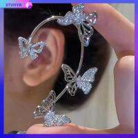 BTVHYA ใหม่ ผู้หญิงผู้ชาย ไม่เจาะ ต่างหู Tragus Ear Wrap ไม่เจาะ Rhinestones Ear Cuff