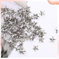 LULU 100pcs DIY ร็อคพังค์ ตกแต่งเย็บผ้า เครื่องประดับเสื้อผ้า กระดุมเม็ดเดียว จุด Nailhead หัตถกรรมเครื่องหนัง หมุดดาว