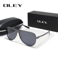 OLEY รุ่น Y8281 สี C02 แว่นตากันแดด แว่นกันแดด แว่นผู้ชาย แว่นผู้หญิง แว่นตา แฟชั่น เลนส์ โพลาไรซ์ 100% ป้องกันแสงรังสี UV400 ทนต่อการขีดข่วน น้ำหนักเบา พร้อม กล่องเก็บอย่างดี Polarized Sunglasses UV400 for Men Women New Fashion with box