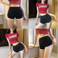 Sports Shorts, WOMENS Summer Casual Loose Straight Pants, Wearing High-waisted Thin Anti-walking Three-point Yoga Hot Pants