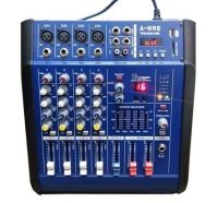 สินค้าใหม่  เพาเวอร์มิกซ์ Power mixer 4Ch. มิกเซอร์ 4 ช่อง ขยายเสียง 500W มีบลูทูธ BT USB MP3 รุ่น MIXER P M X 402 สีฟ้า/กรม MBV