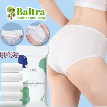 5pcs Women's Disposable Underwear, Portable Plus-size Short Bottoms For  Travel Or Emergencies