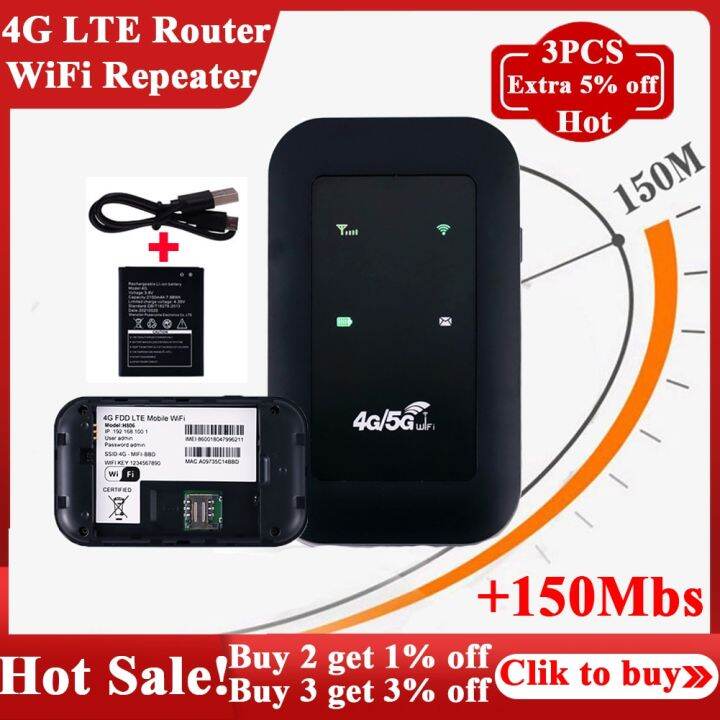 Pocket 4G LTE Router Wifi Repeater Signal Amplifier Network Expander