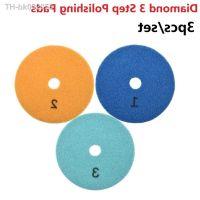 ✻ 3PC Polishing Pads Granite Polishing Tool Pad Sanding Disc 4 Inch 100mm Dry/Wet Diamond 3 Step Polishing Granite Marble Disk