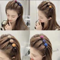 【Ready Stock】 ♧☽ C18 Tik Tok Plush Ball Braided Hair Clip Bangs Hairpin