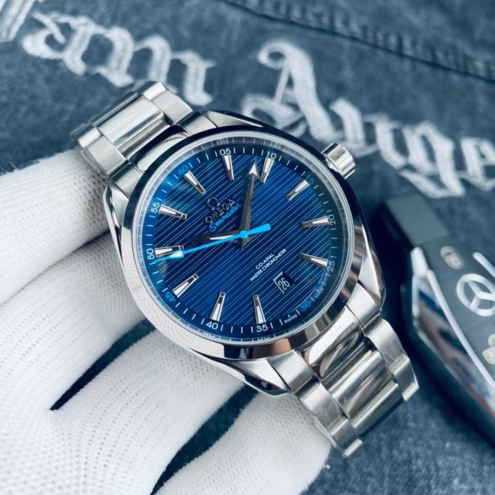 omega-seamaster-150-series-พร้อมปฏิทินนาฬิกากลไกนาฬิกาผู้ชายนาฬิกาแฟชั่นนาฬิกาธุรกิจ