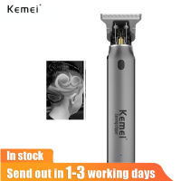 Kemei Men Beard Trimmer Zero Gapped T-Blade เครื่องตัดผมไร้สาย Professional Barber Edgers Cutter