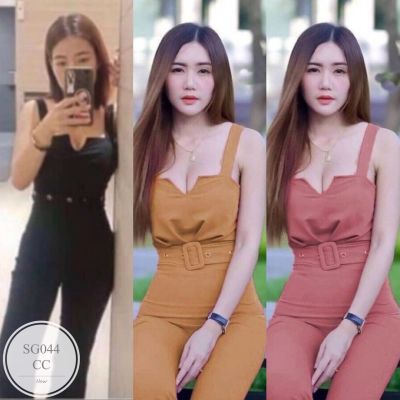 ML044  ั้มสูทขายาวสีพื้น สายเดี่ยวช่วงอกเสริมฟองน้ำดูมๆ เนื้อผ้าวูลเวฟยืดได้นิดหน่อย ใส่แล้วเข้ารูปเซ้กซี่มากๆ มีเข็มขัดคาดเอวเจาะตาไก่ งานเป็นซิปหลัง ใส่ง่ายมากๆ พร้อมส่ง  เนื้อผ้า : เนื้อผ้าวูลเวฟ  สี 3 สี ::ดำ ชมพูกะปิ น้ำตาล  ขนาด :: รอบอก 32-34 รอบเอ