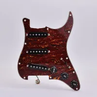 1Set Promotion (SSS) Black Alnico Single Coil Electric Guitar Pickguard Pickups Loaded Prewired For FD ST Style Guitar