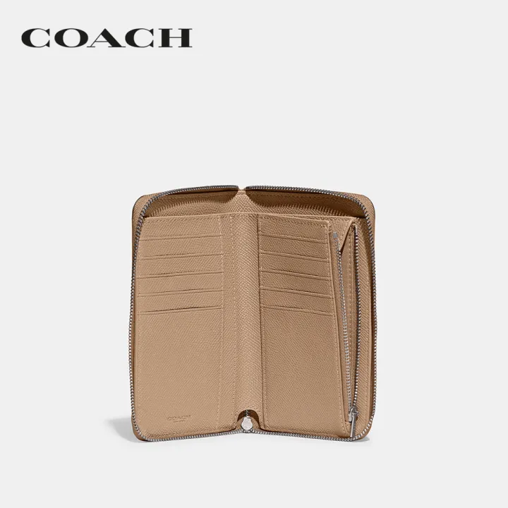 coach-กระเป๋าสตางค์ผู้หญิงรุ่น-medium-zip-around-wallet-สีครีม-ci194-lhtau