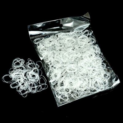 ✁ 1000pcs Transparent Elastic Rubber Band Hair Rope Silicone Ponytail Holder TPU Clear Hair Ties Gum Rings Girls Hair Accessories