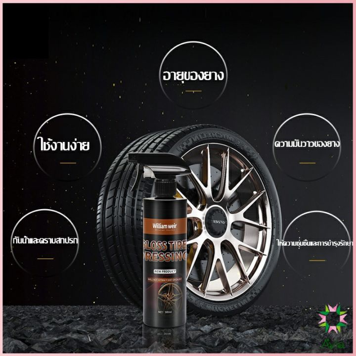 ayla-สเปรย์น้ำยาขัด-เคลือบเงายางรถ-500ml-น้ํายาเคลือบยางดํา-tire-wheel-care