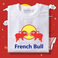 S-5XL【NEW】 เสื้อยืด French bull  100% ผ้านุ่ม สกรีนคมชัด มีครบไซส์ อก 22-56 ( ใส่ได้ทั้งครอบครัว )