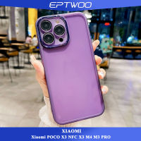 EPTWOO สำหรับ Xiaomi POCO X3 NFC X3 M4 M3 PRO F4 F3 เคสโทรศัพท์ในตัวเต็มเลนส์ป้องกันกล้องกันกระแทกคริสตัลใสใสนุ่ม TPU ฝาหลัง XLE-02