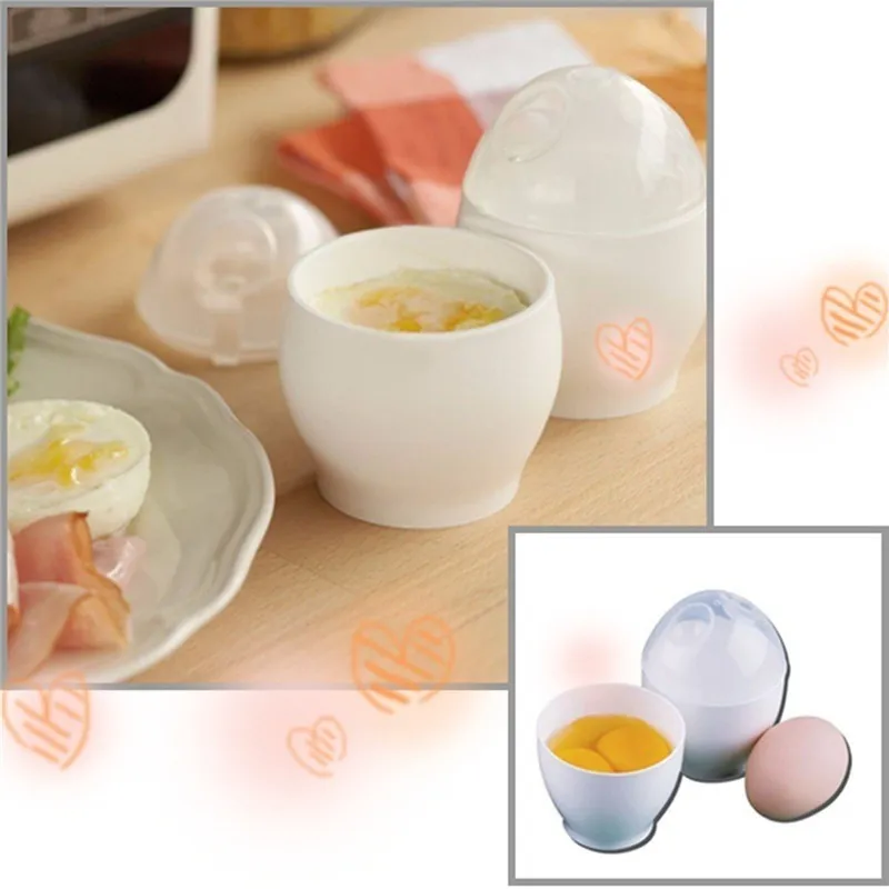 Microwave Egg Cooker White Microwave Oven Cup Poacher Egg Boiler