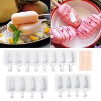 【cw】 1PC Homemade Food Grade Silicone Molds 2 Size lolly Moulds Freezer cream bar Maker With Popsicle Sticks