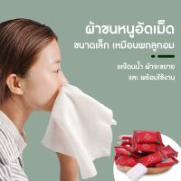 ผ้าขนหนูอัดเม็ด ผ้าเช็ดมืออัดเม็ด แผ่นใหญ่ พกพาสะดวก (24*30 ซม.)