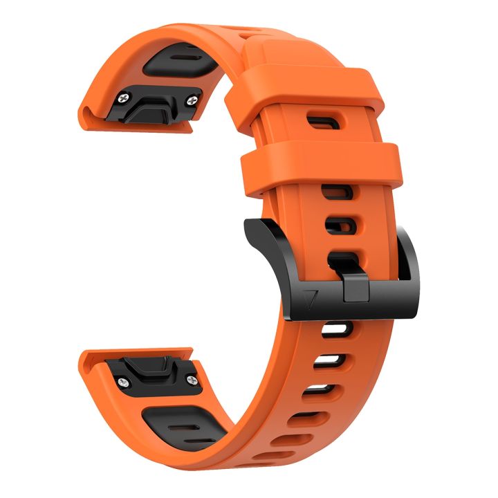 สำหรับ-garmin-enduro-2-26มม-ซิลิโคนกีฬาสองสีสายนาฬิกาข้อมือ-สีส้ม-สีดำ-ขายเอง