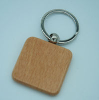 20pcs Blank Round Rectangle Wooden Key Chain DIY Promotion Pendant Wood Keychain Keyring Tags Promotional Gifts