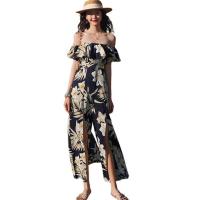 COD DSFERTEREERRE Off Shoulder Floral Wide Leg Jumpsuit SUNNYDAYSWEETY A21031930