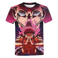 ฤดูร้อนอะนิเมะญี่ปุ่น Jujutsu Kaisen 3D เสื้อยืด O คอแขนสั้น Satoru Gojo Top Tees Kids Cool