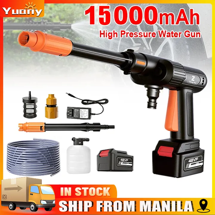 【Local delivery】 48V Wireless High Pressure Car Washer Gun Sprayer ...