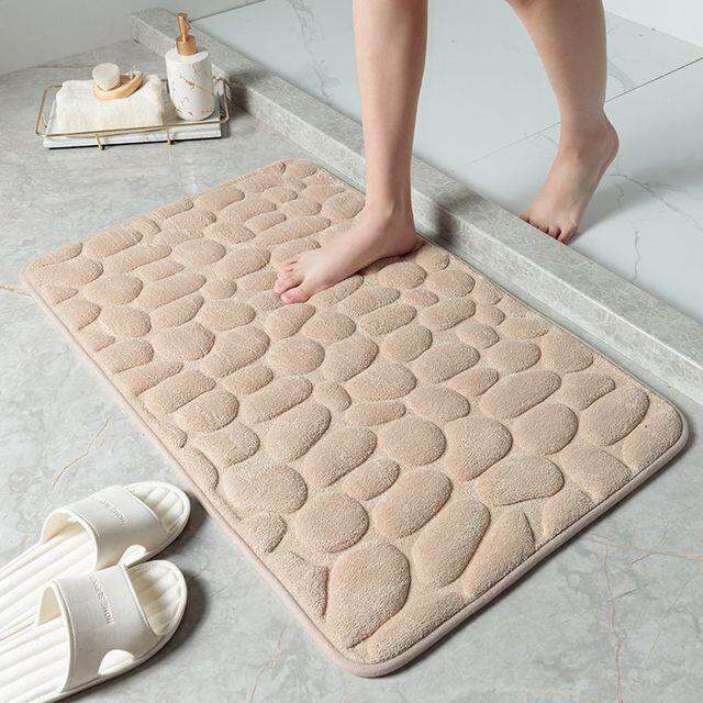 home-bath-mat-cobblestone-embossed-bathroom-carpet-water-absorption-non-slip-memory-foam-absorbent-washable-rug-toilet-floor-mat