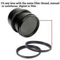 8 Pieces Step-Up Adapter Ring Set,Includes 49-52mm, 52-55mm, 55-58mm, 58-62mm, 62-67mm, 67-72mm, 72-77mm, 77-82mm-Black