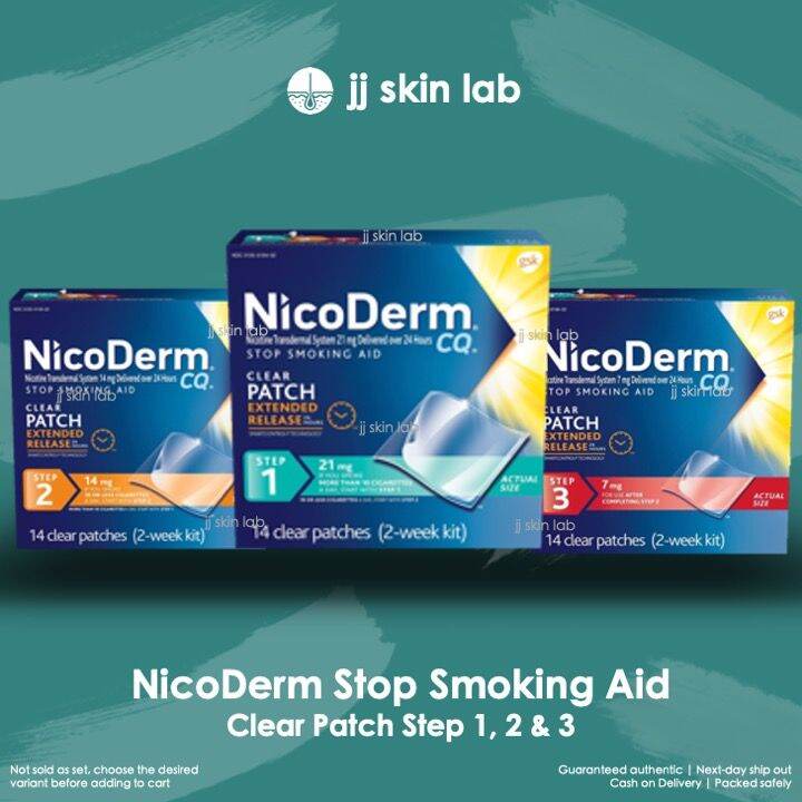NicoDerm Clear Patch Step 1 2 & 3 (2week kit) Lazada PH