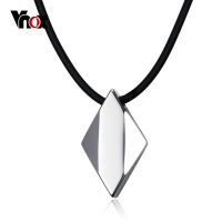 Vnox Not Ccratch Pure Tungsten Carbide Rhombus Necklaces Pendants 18" Rope Chain