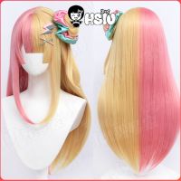 Kotoka Cosplay Wig Anime Vtuber Cosplay Wig HSIU 70CM Peach pink and warm gold Long hair Synthetic Wig+Wig Cap Kotoka Wig