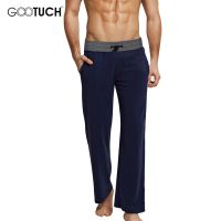 Mens Cotton Sleep Bottoms Sleep Wear Drawstring Pajamas Pants Casual Home Wear Loose Lounge Pants Plus Size Underwear Pyjamas