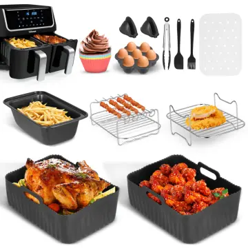 Silicone Pot For Ninja Dual Air Fryer, 7Pcs Ninja Dual Air Fryer