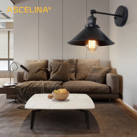 ASCELINA Vintage Wall Lamp Loft E27 Double Head Sconce Wall Lights Iron industrial Wall Lamp With Switch For Bedside Living Room