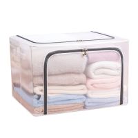 Cloth Clothes Steel Frame Transparent Storage Box Foldable Storage Case Bed Sheet Blanket Pillow Shoe Rack Container B