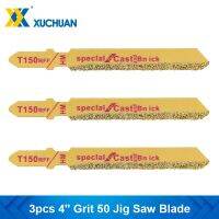 ใบเลื่อยฉลุ 3pcs 4 Grit 50 Brazed Diamond Reciprocating Saw Blade สําหรับกระเบื้องเซรามิกหินแกรนิตตัด T-Shank Jigsaw Blade