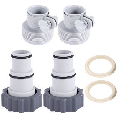 Replacement Hose Drain Plug Connector Adapter a W/Collar&amp;B Kit Pool Drain Adapter,Converts 1.25 to 1.5 Inch Pool Hose
