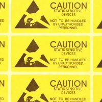 ‘；【。 40Pcs Attention Caution Sticky Sticker Adhesive Warning Label Reminder For ESD Static Sensitive Device Electronic Components