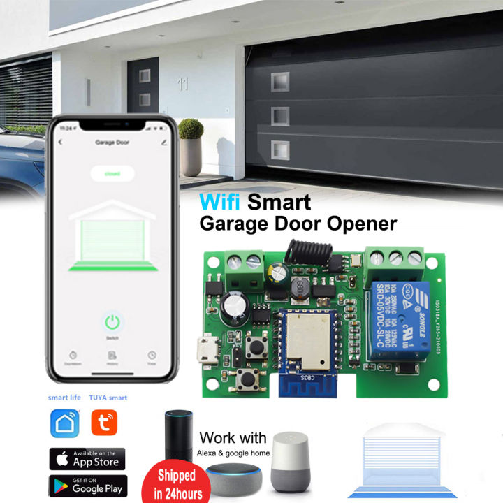 Tuya Smart Garage Door wifi Control Gate Opener Remote Receiver