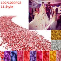 100pcs/lot Artificial Petals Fake Rose Petals Flower Silk Petal For Wedding decoration Party Event Decor Dried Rose Petals 5zSH