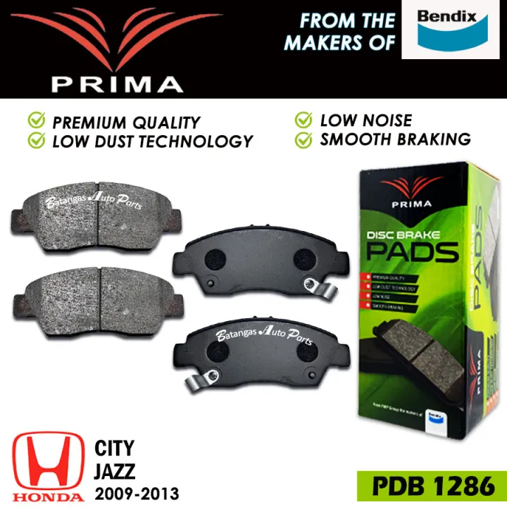 FRONT BRAKE PAD HONDA CITY / JAZZ 20092013 4PCS PRIMA BENDIX 1286