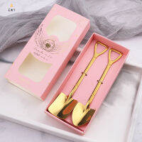 EWYT สแตนเลส Ice Cream ช้อนตักชุด2ชิ้น Flatware สำหรับขนมหวานผลไม้เค้กช็อคโกแลตช้อนชา