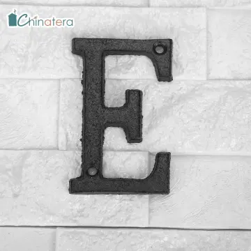 3-Inch Cast Iron Letters for Wall and Mailbox - Letter P - Industrial  Design Mailbox Letters for Address Sign and House Decor - Black Brown